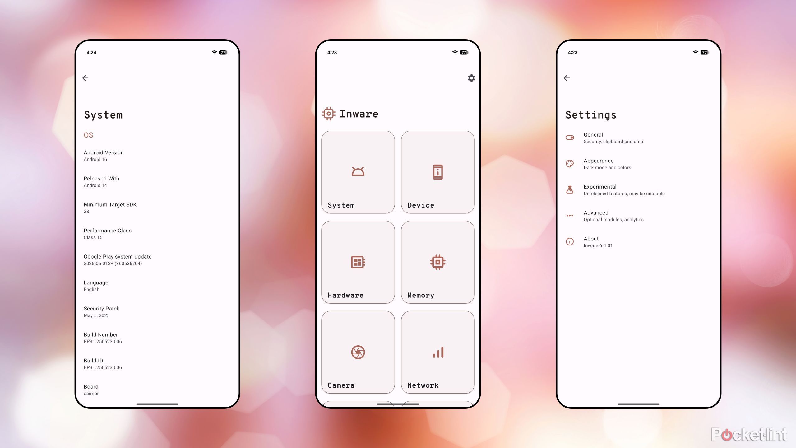 Inware screenshots