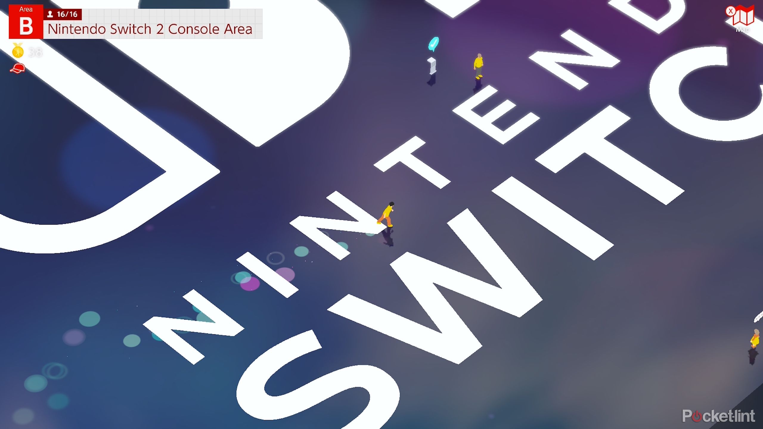 Skating across the screen of a Switch 2 in Nintendo Switch 2 Welcome Tour.