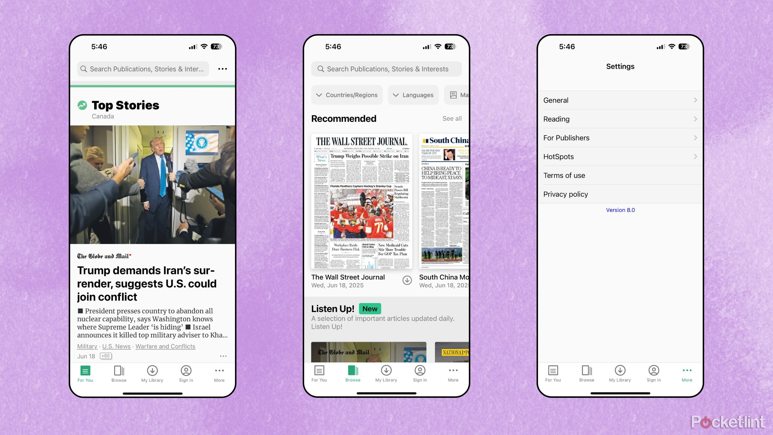 PressReader screenshots