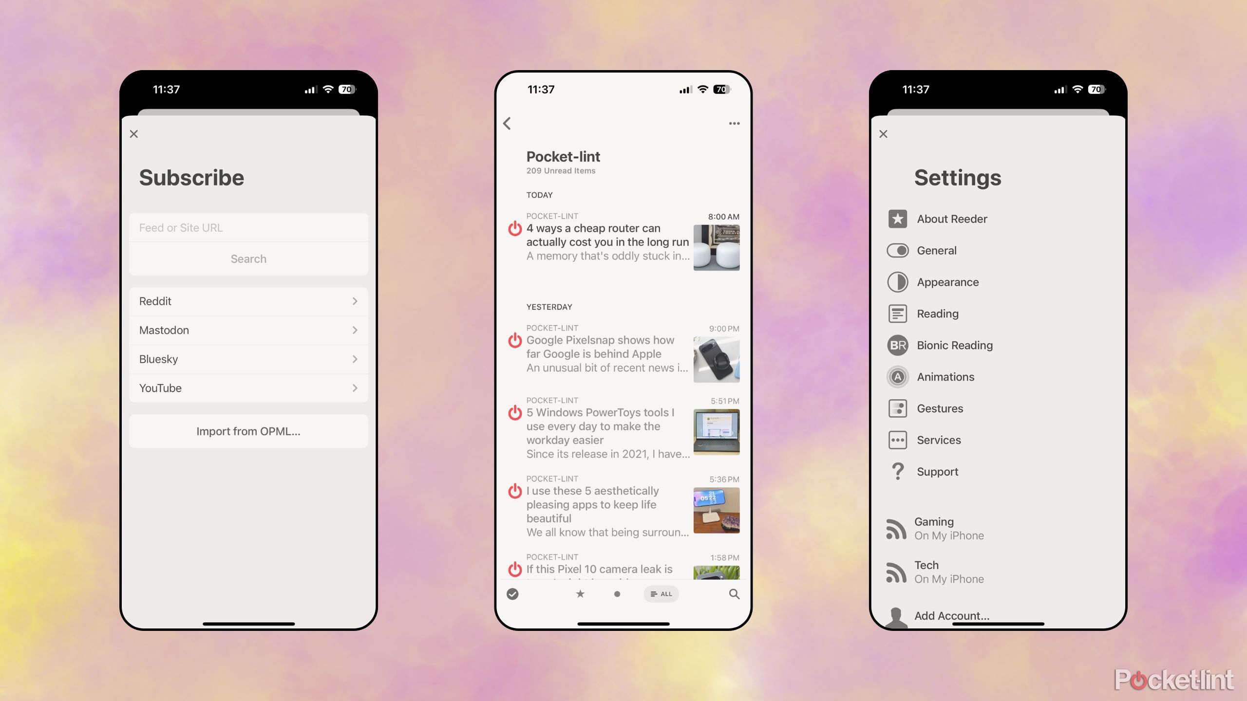 Reeder Classic screenshots
