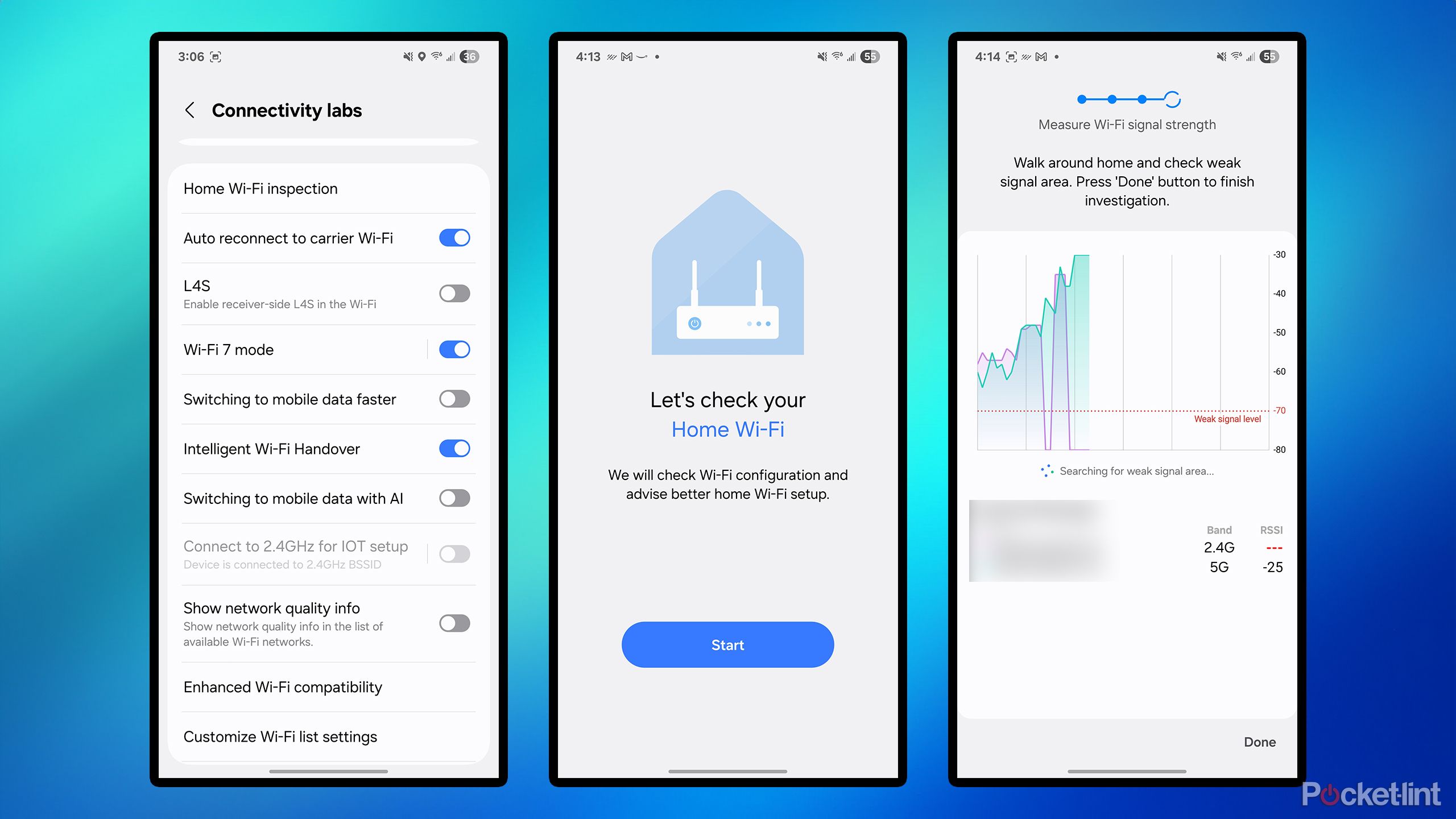 Samsung Connectivity Labs Wi-Fi test.