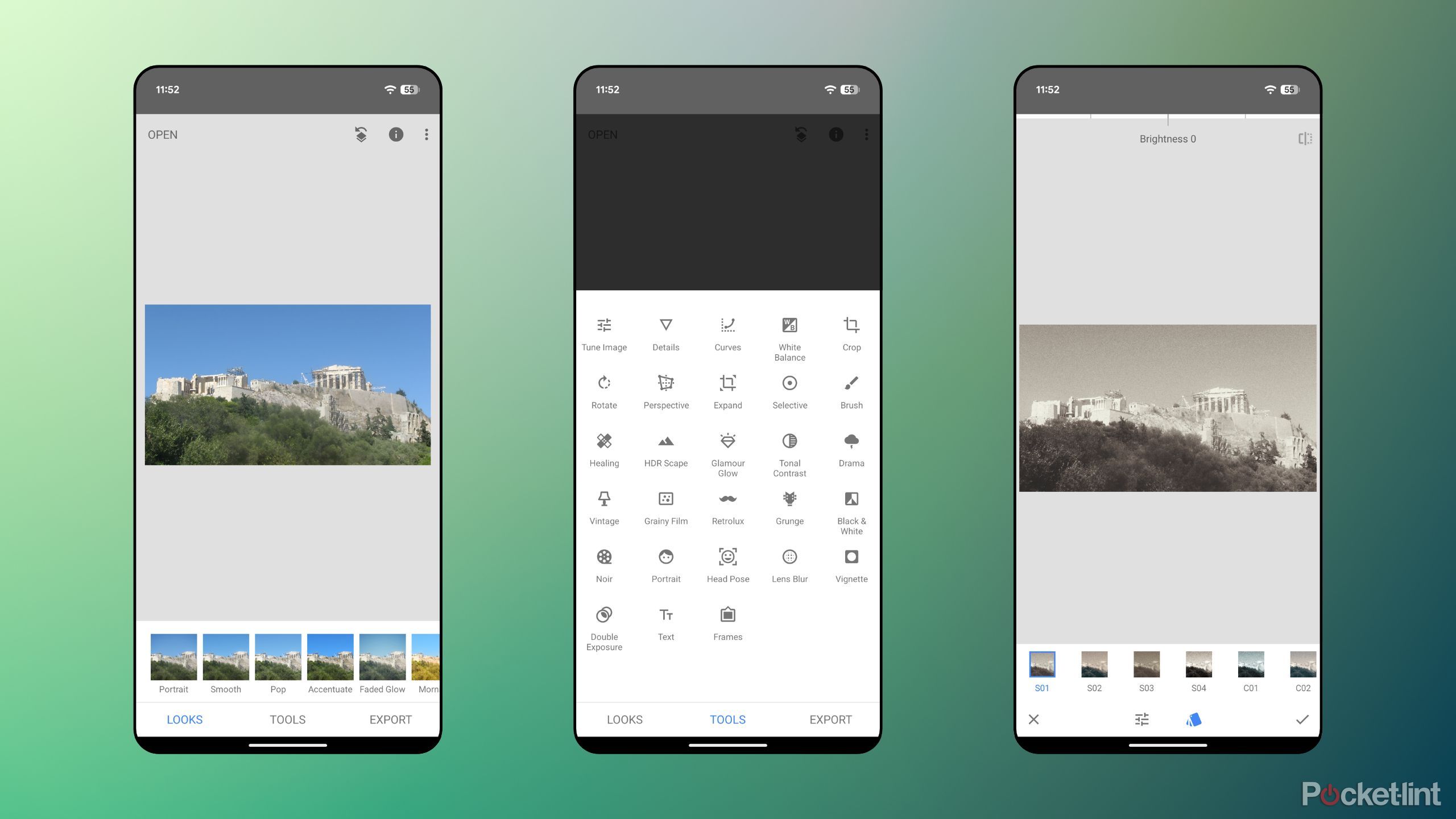 Snapseed screenshots