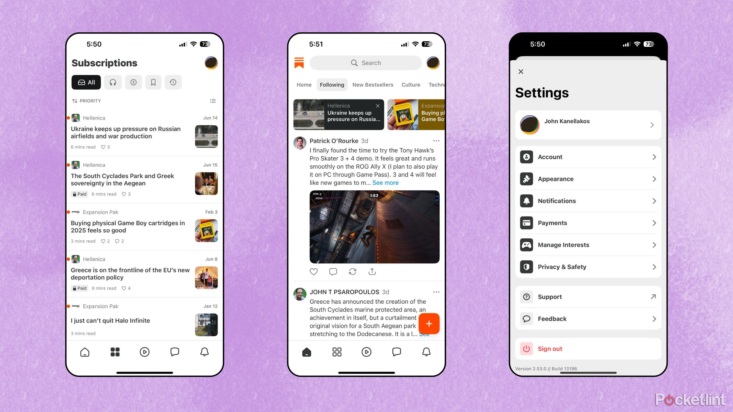 Substack screenshots