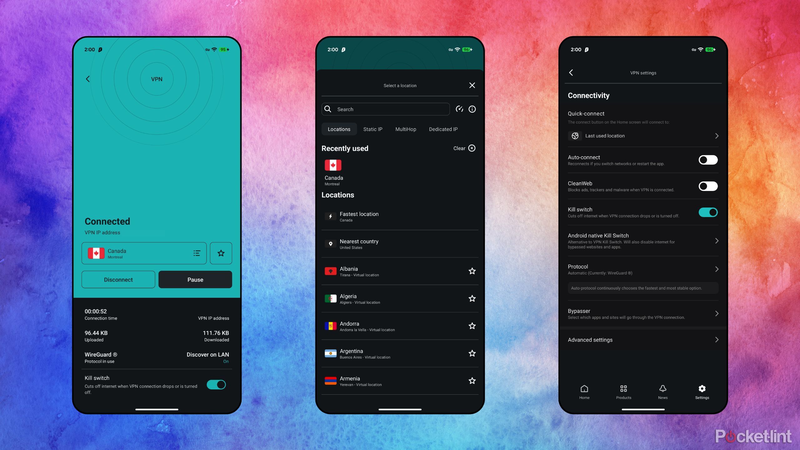 Surfshark VPN screenshots