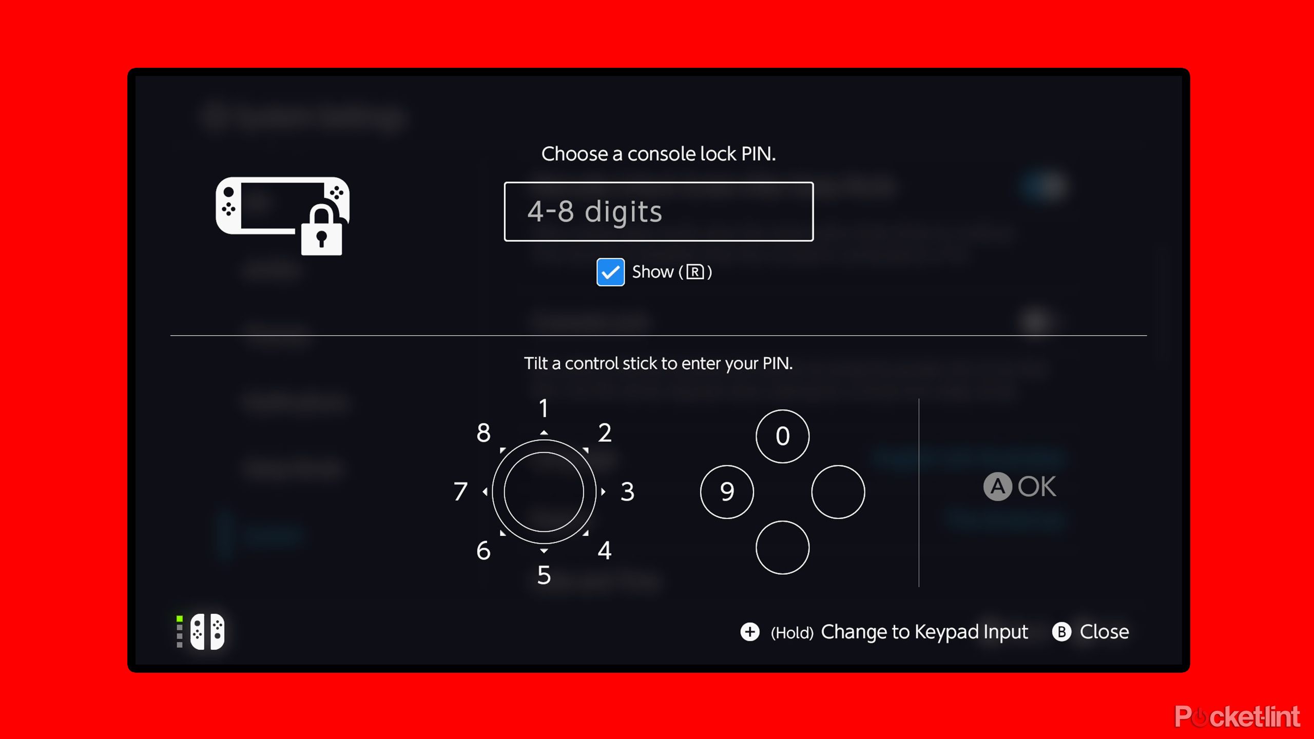 Console Lock setting on Switch 2.