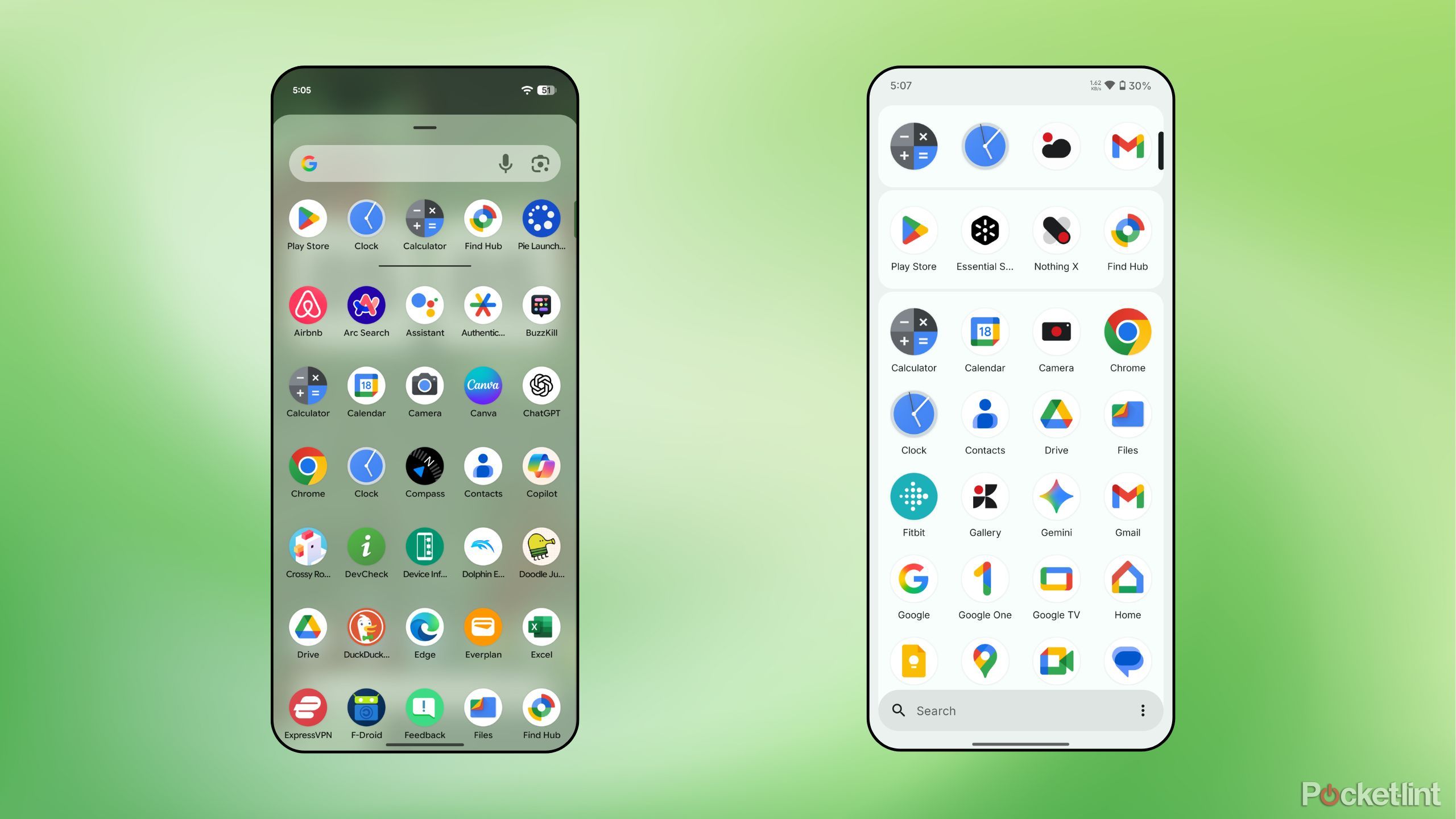 Android pin apps in app drawer