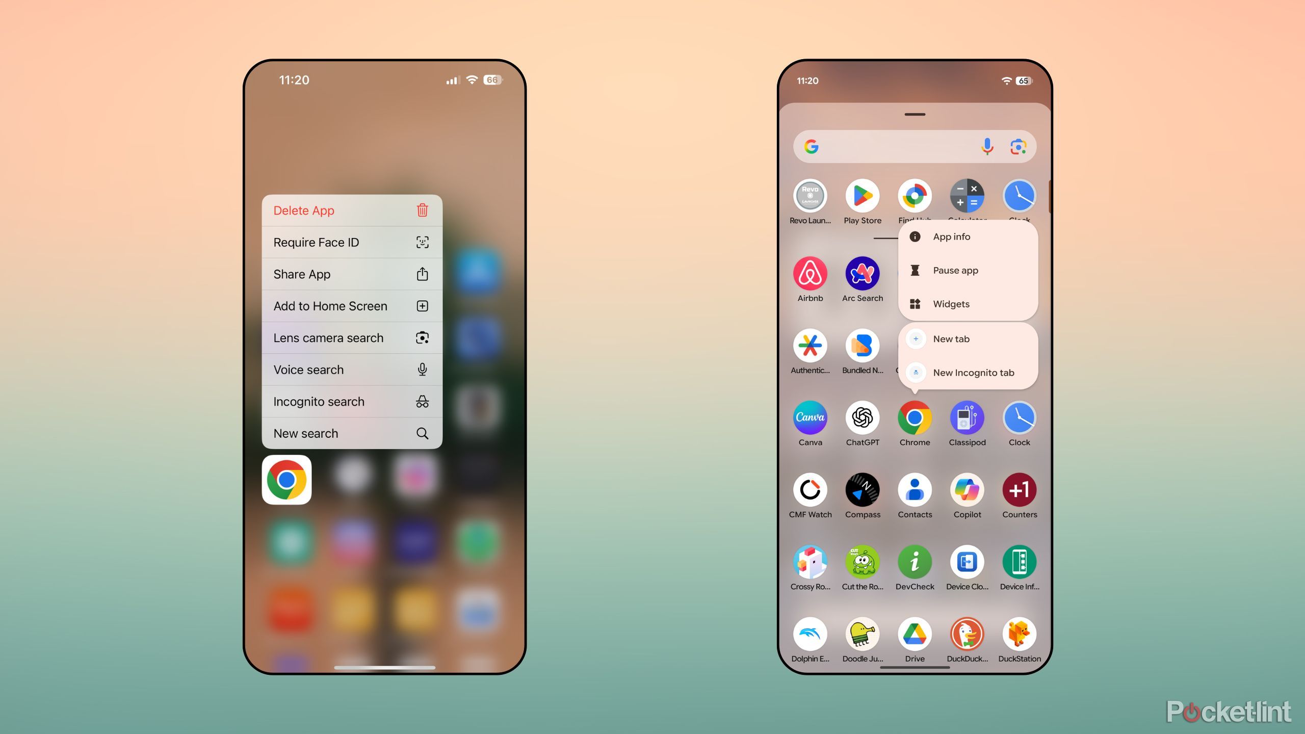 app info quick access