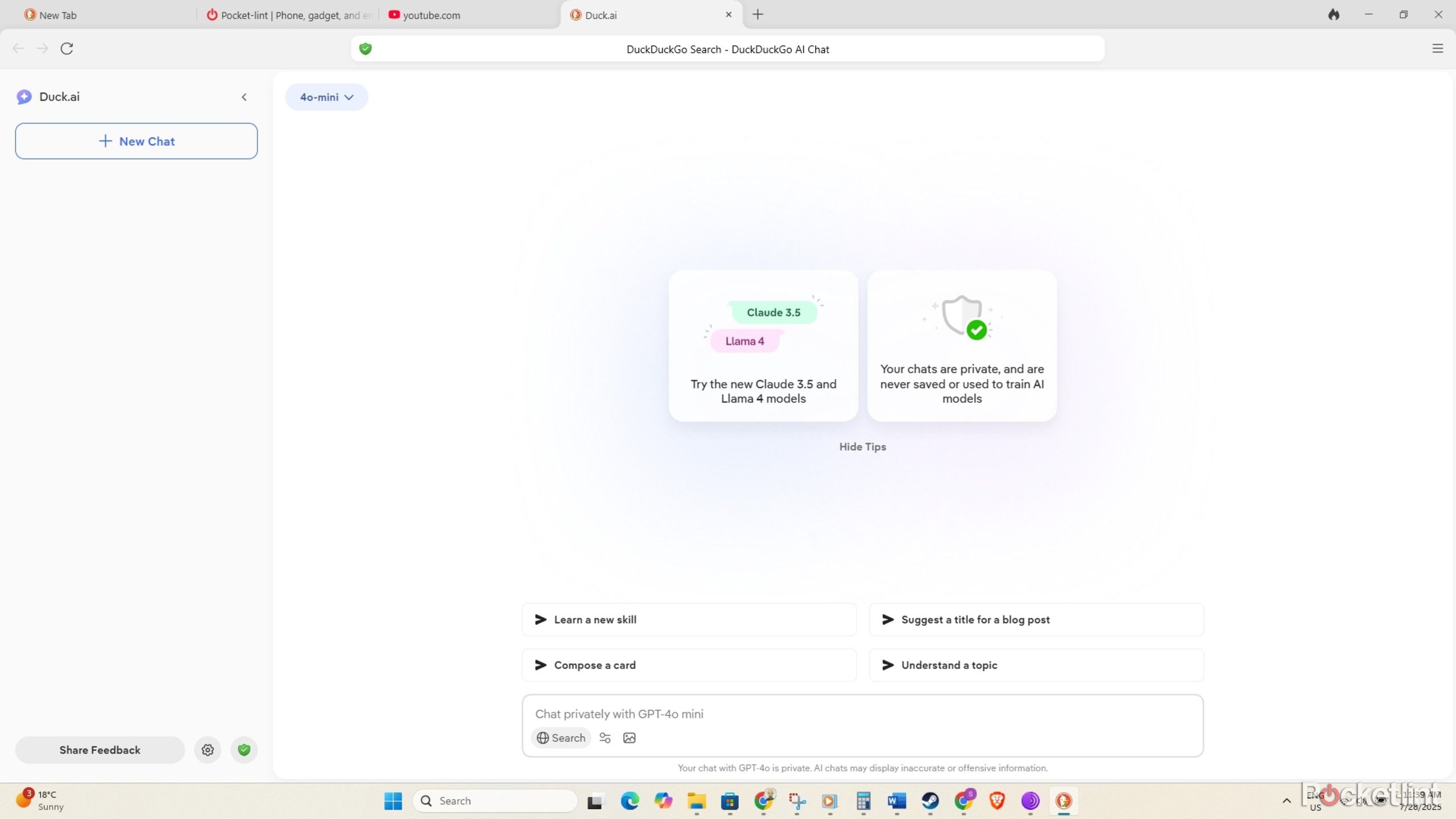 DuckDuckGo DuckAI.