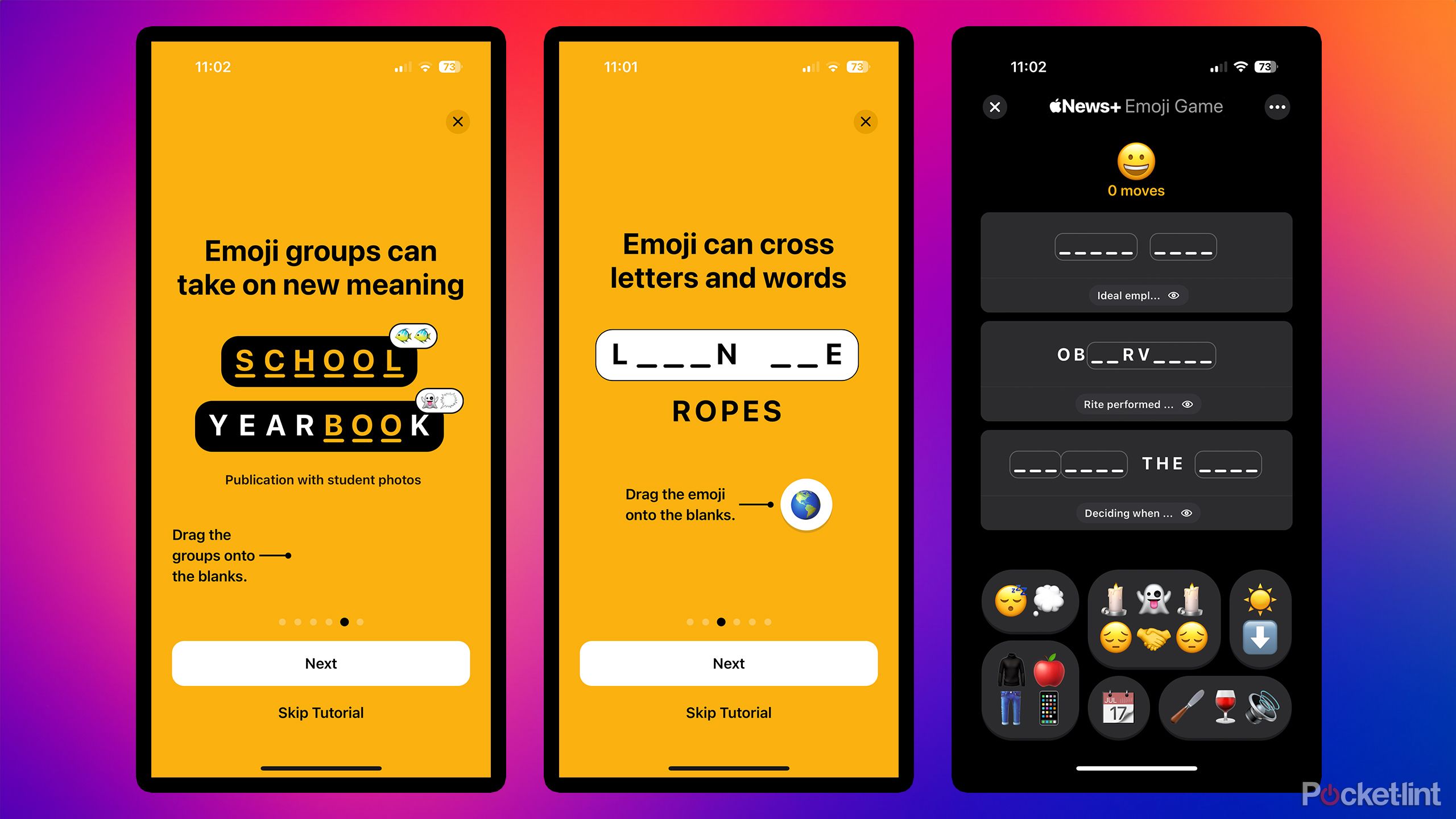 Apple News+ Emoji Game screenshots.