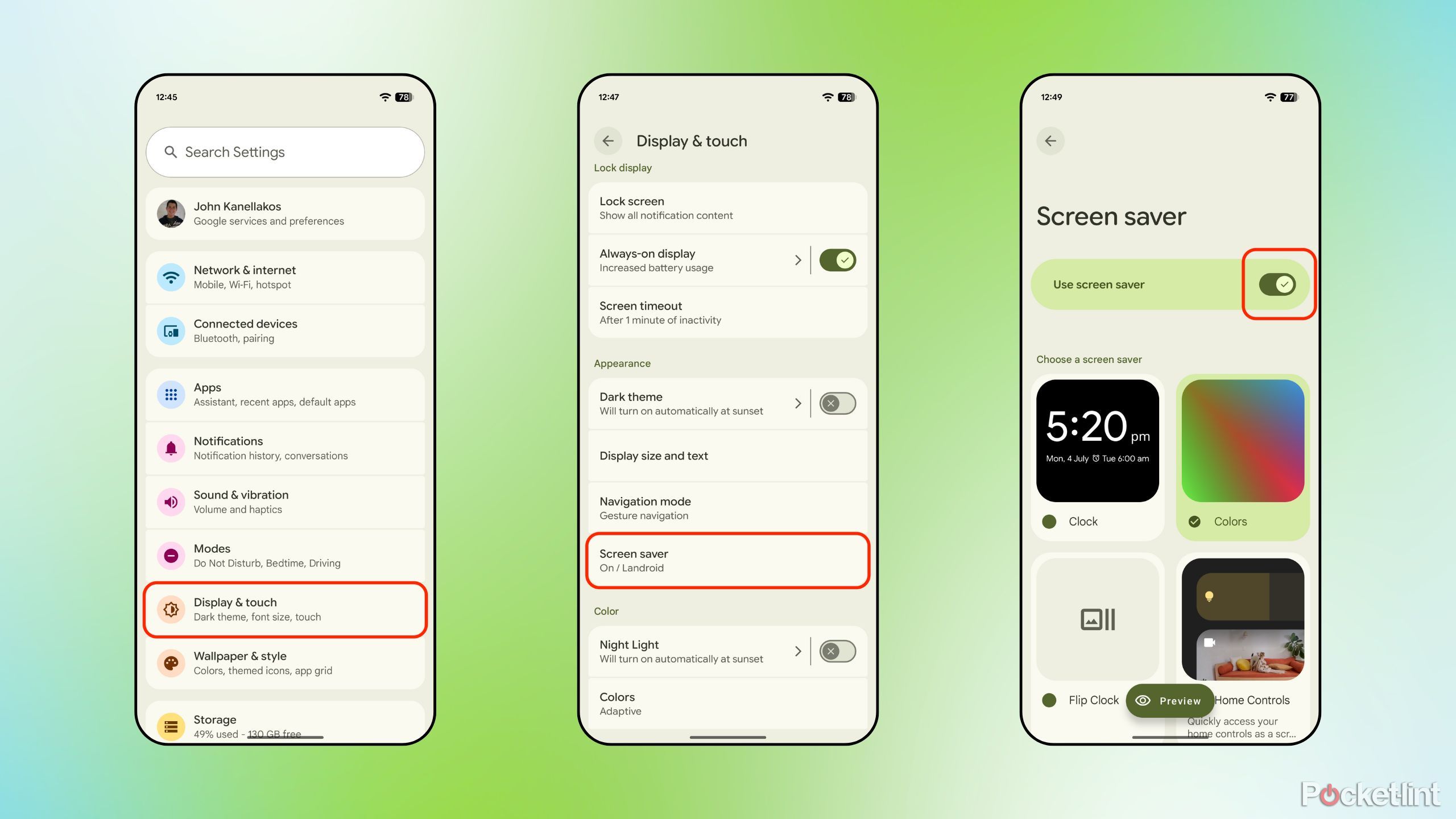 Google Pixel Screensaver screenshots 1