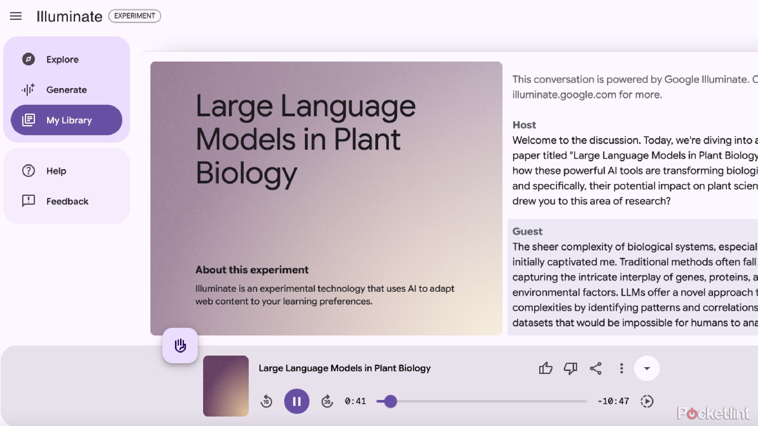 An overview of a research paper in Google Labs Illuminate