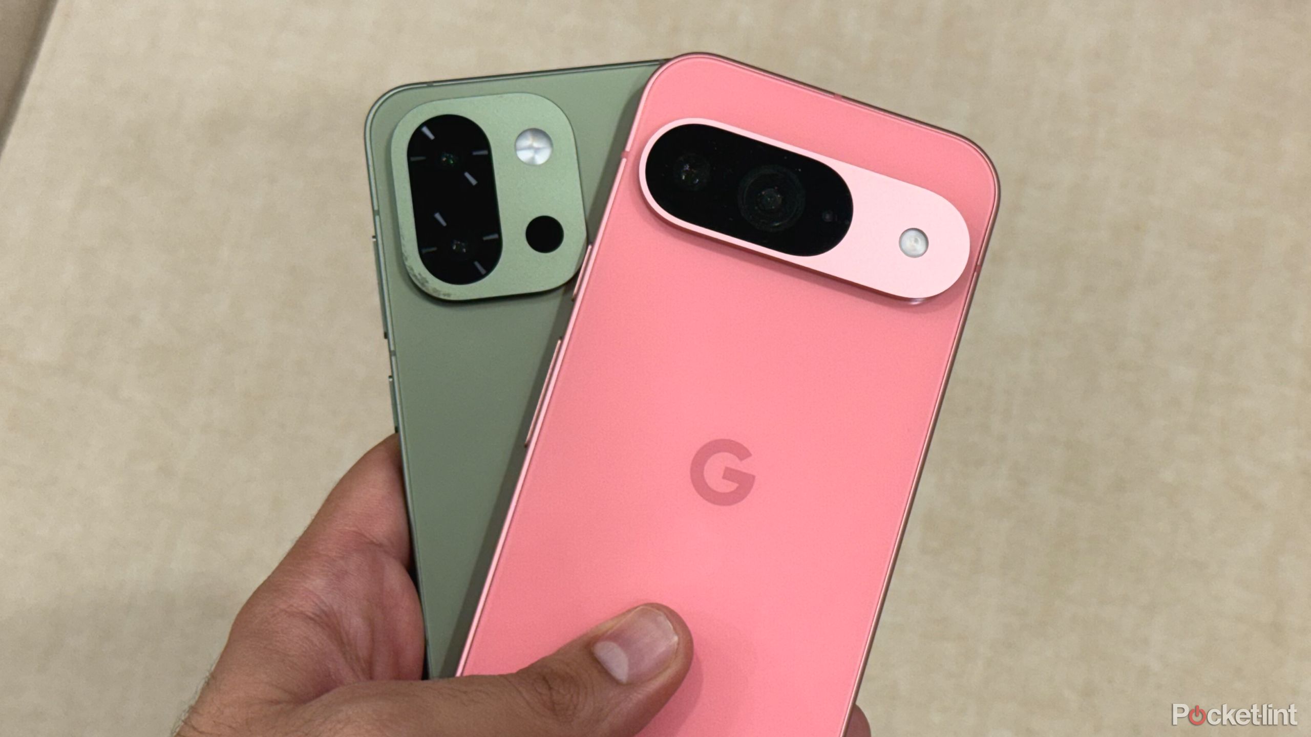 OnePlus 13s next to a Google Pixel 9