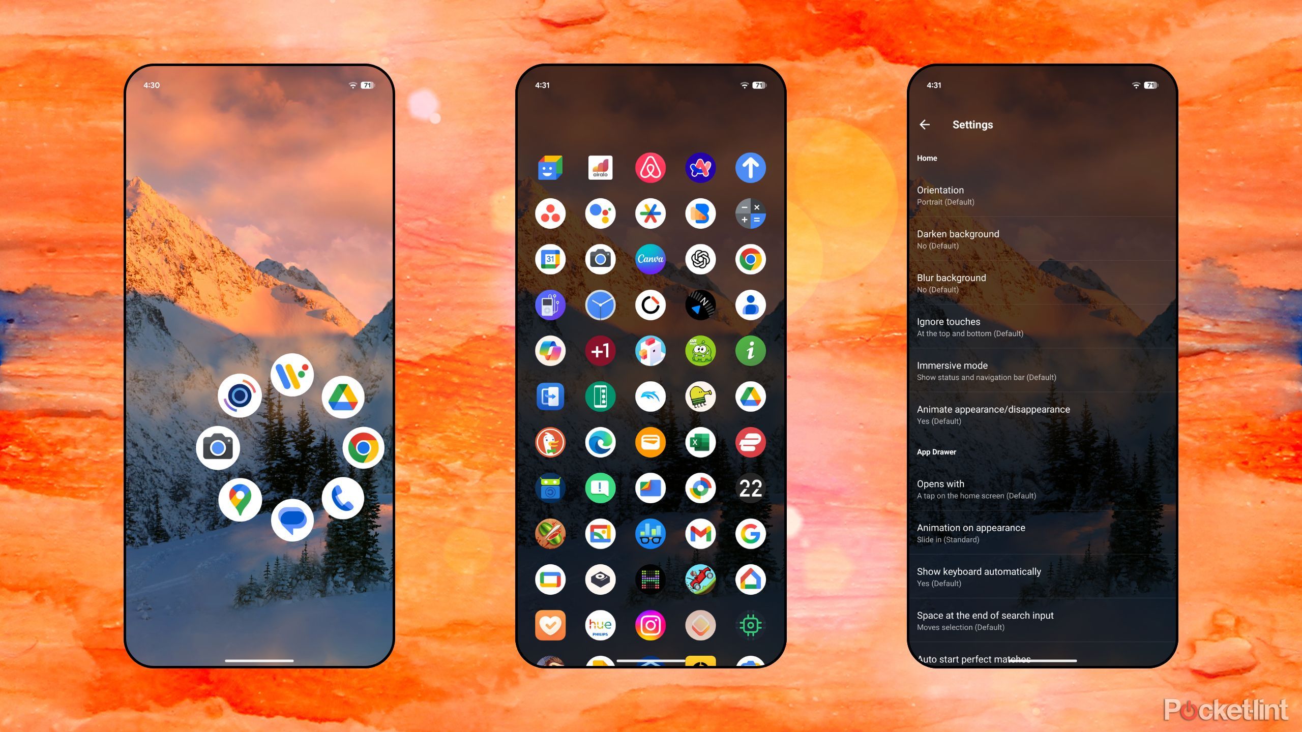 Pie Launcher screenshots
