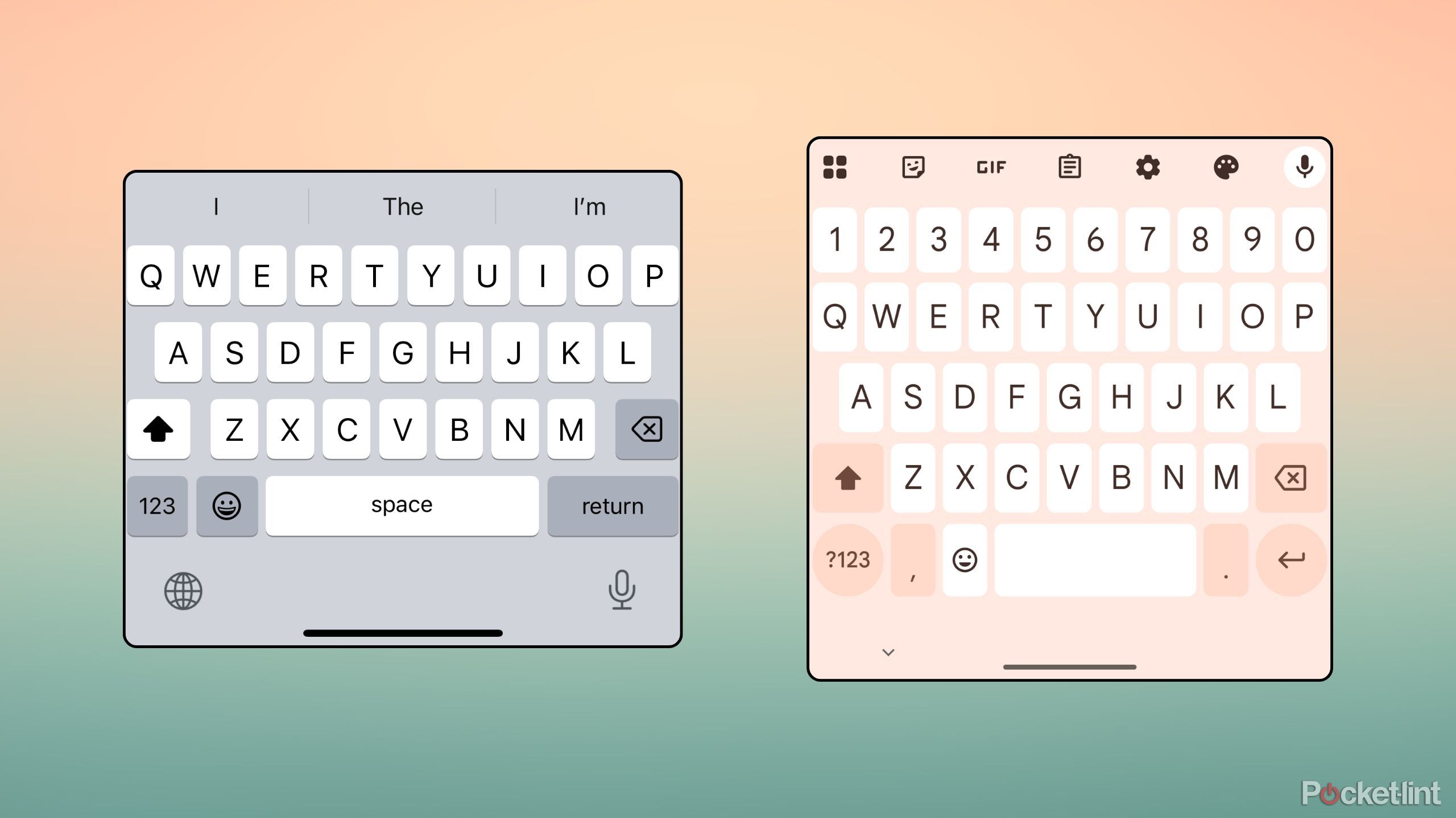 virtual keyboard number row