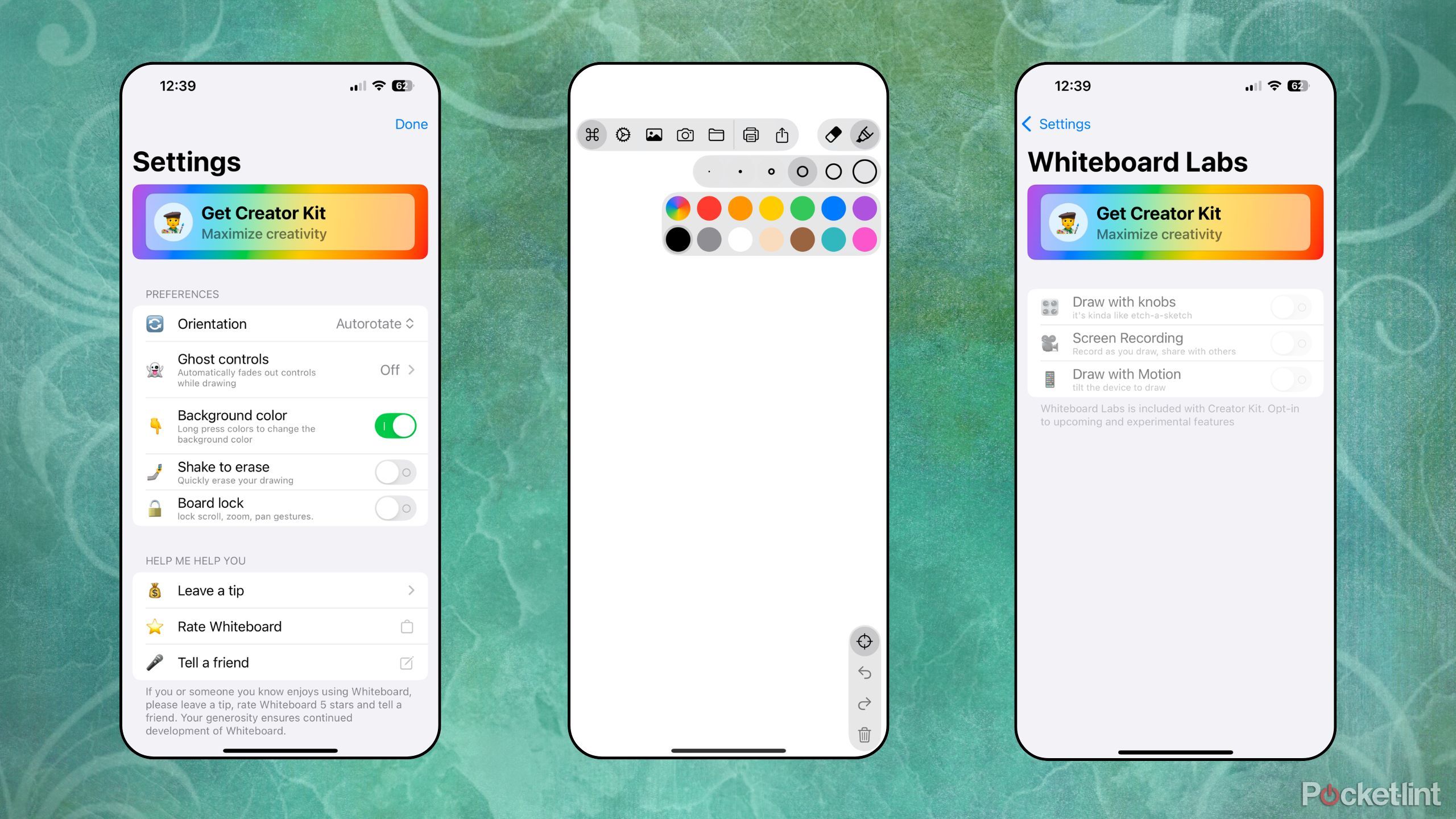 Whiteboard screenshots