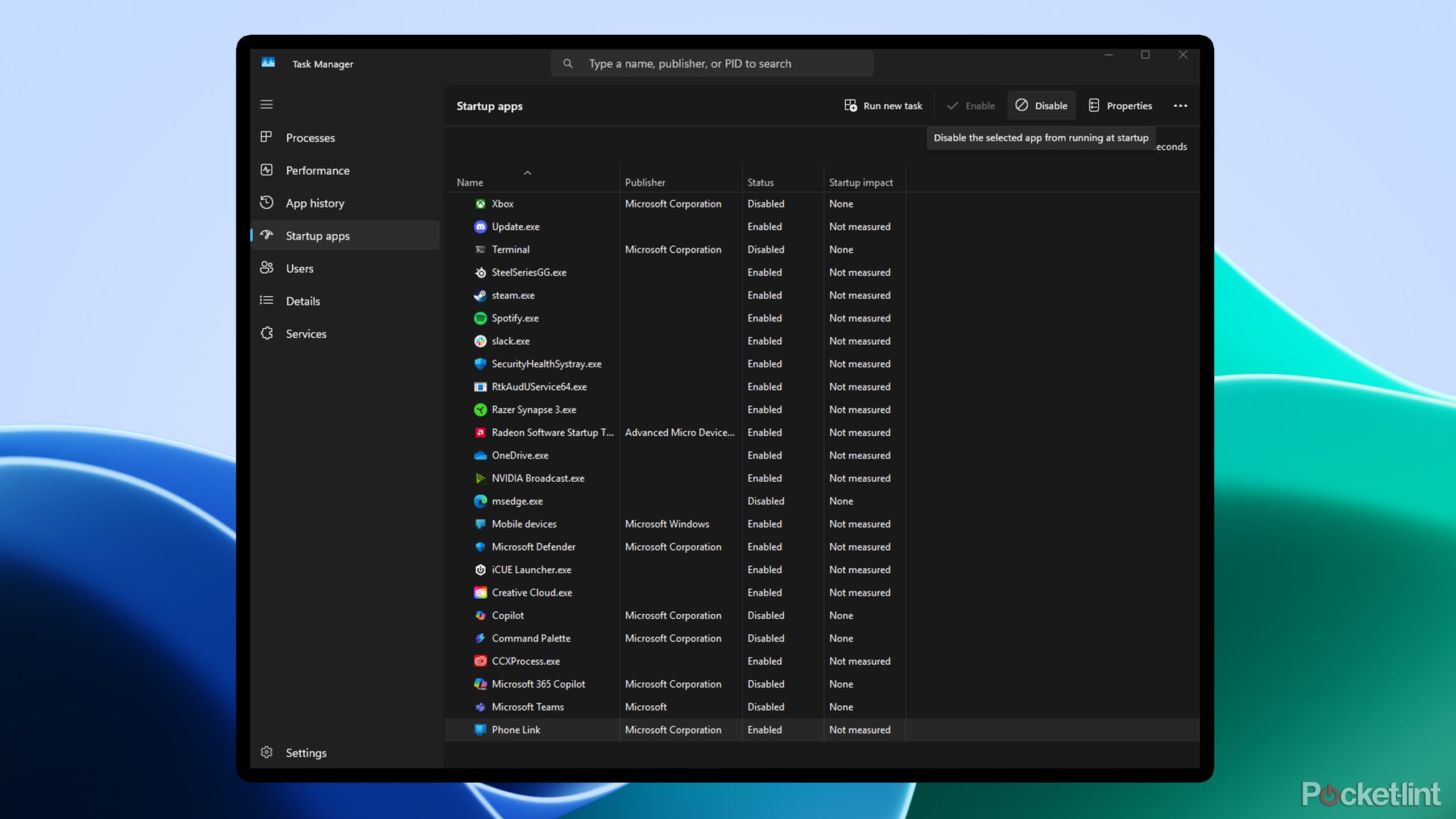 Windows 11 start up apps.