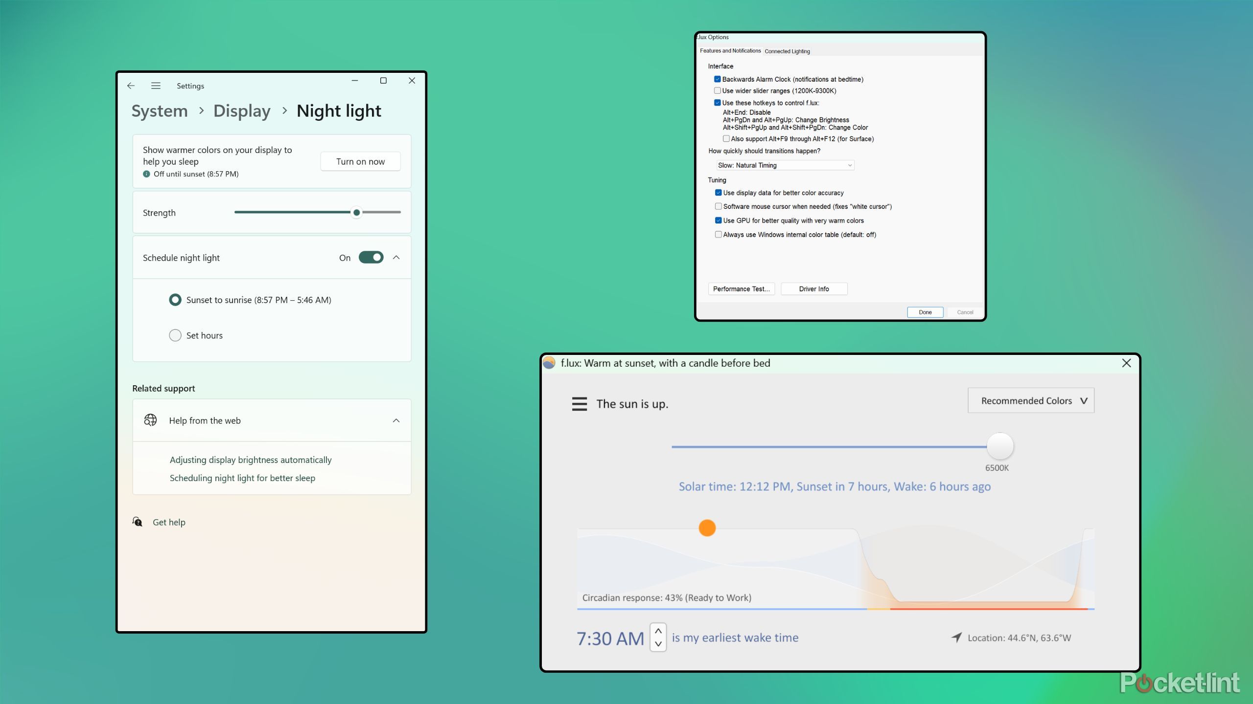 Windows 11 night light settings