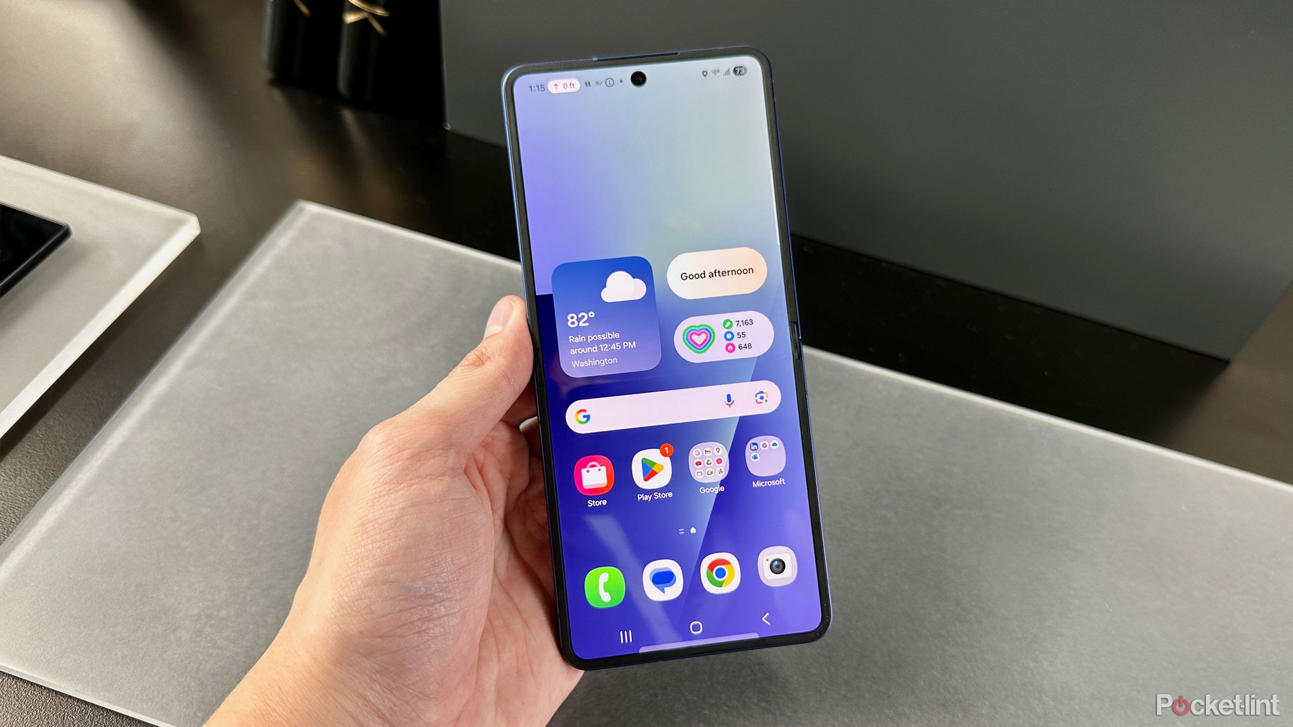 Galaxy Z Flip 7 unfolded.