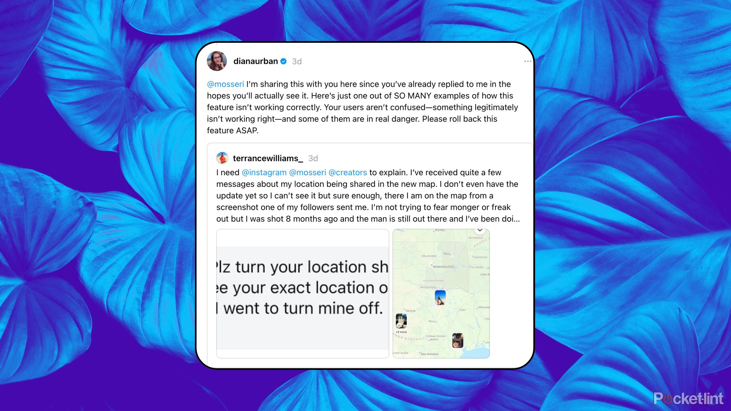 An upset thread from an IG user. 