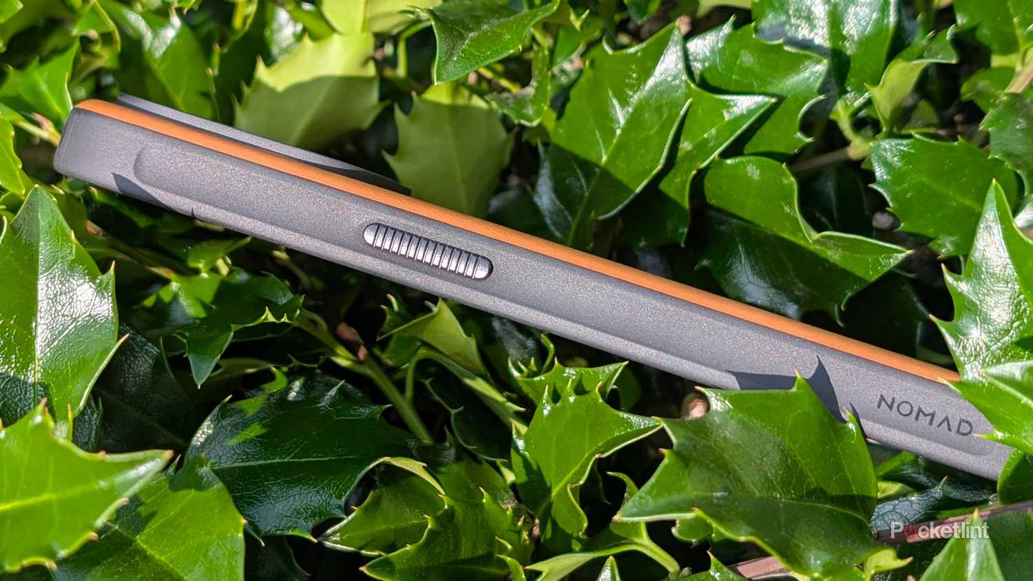 Apple iPhone 15 Pro with Nomad case side profile