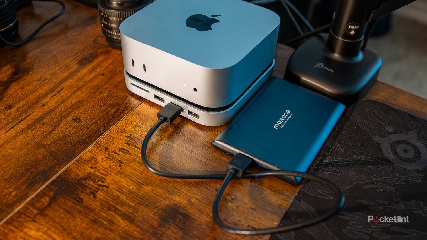 A still photo of a Satechi Mac Mini M4 SSD enclosure.