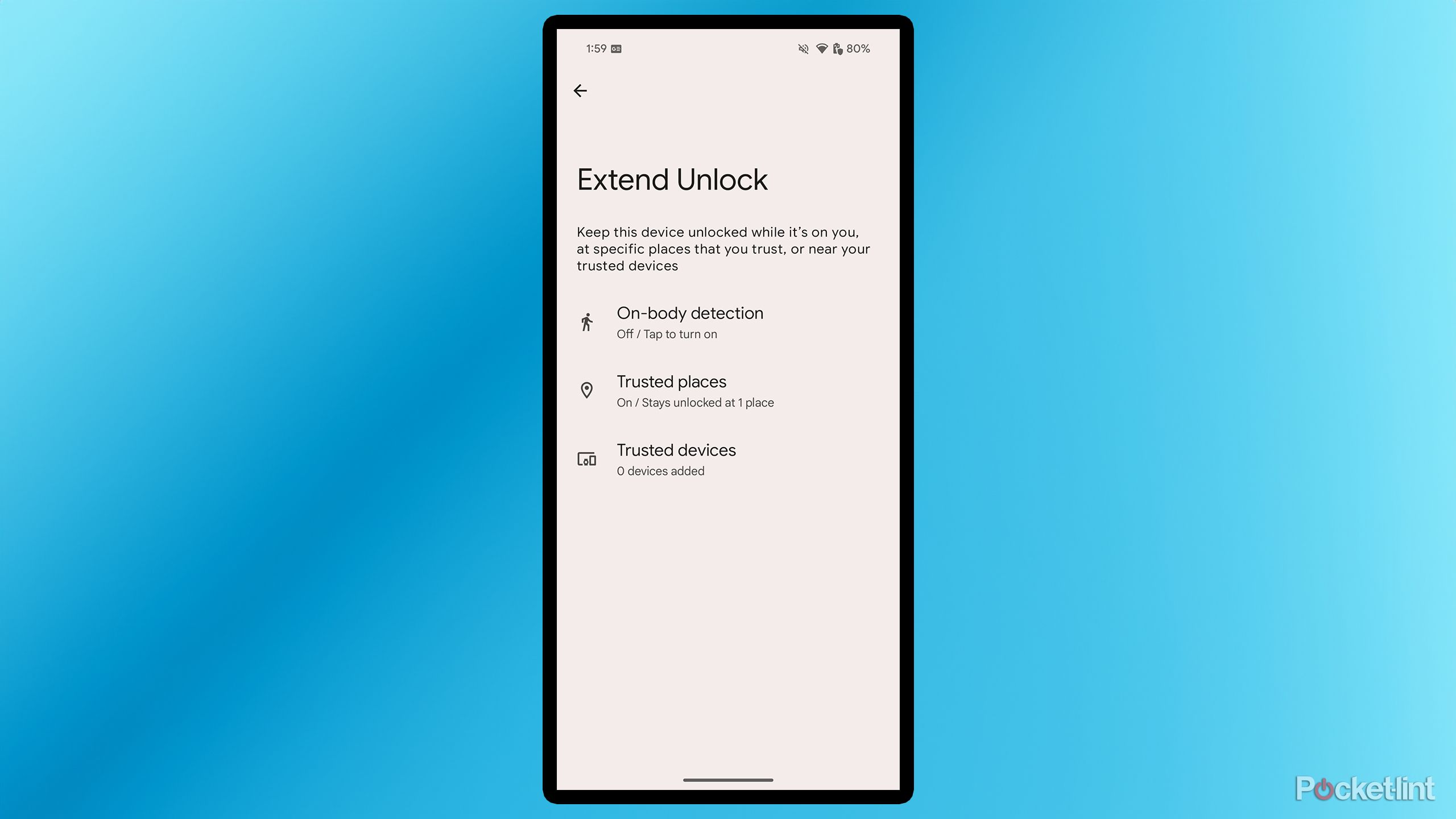 Extend Lock on Google Pixel.