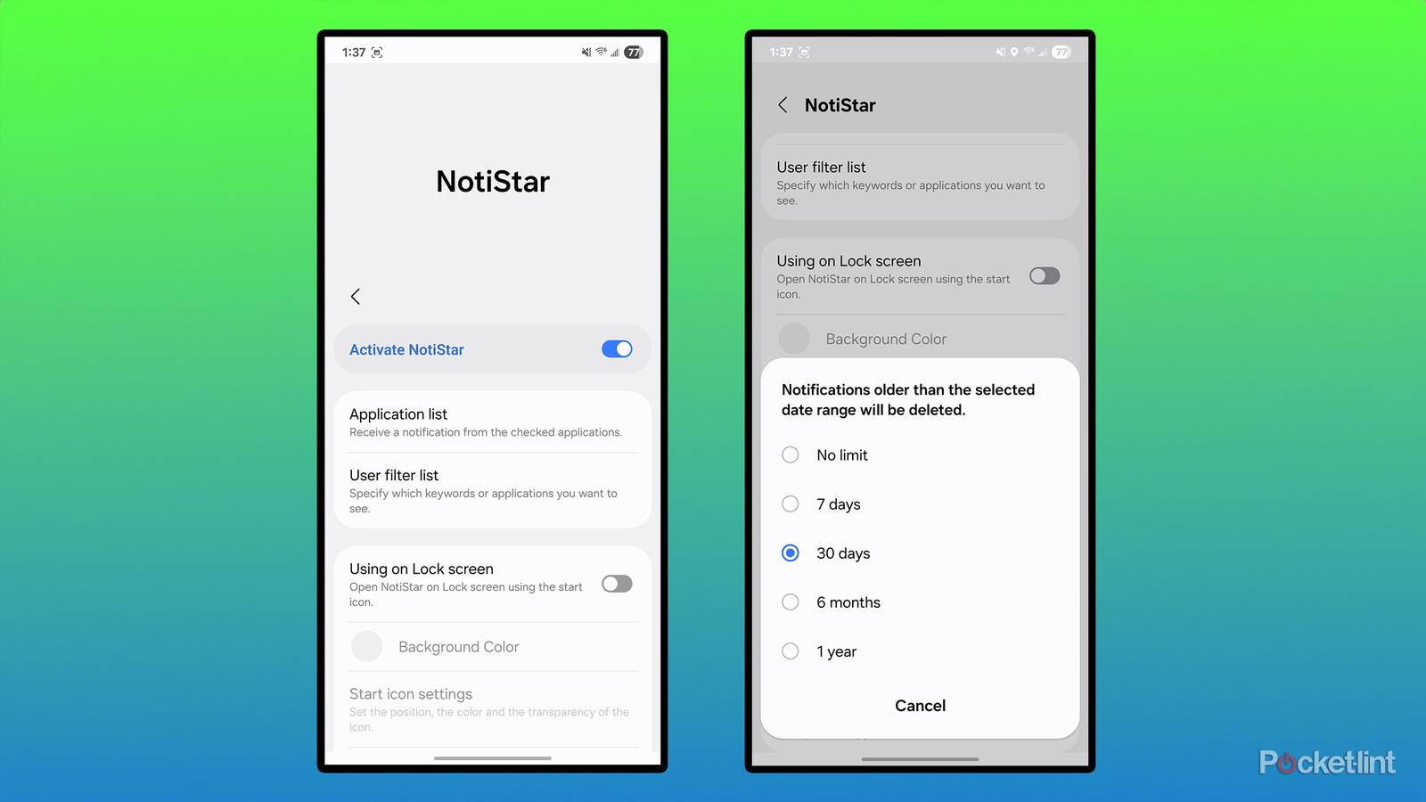 Good Lock NotiStar module.