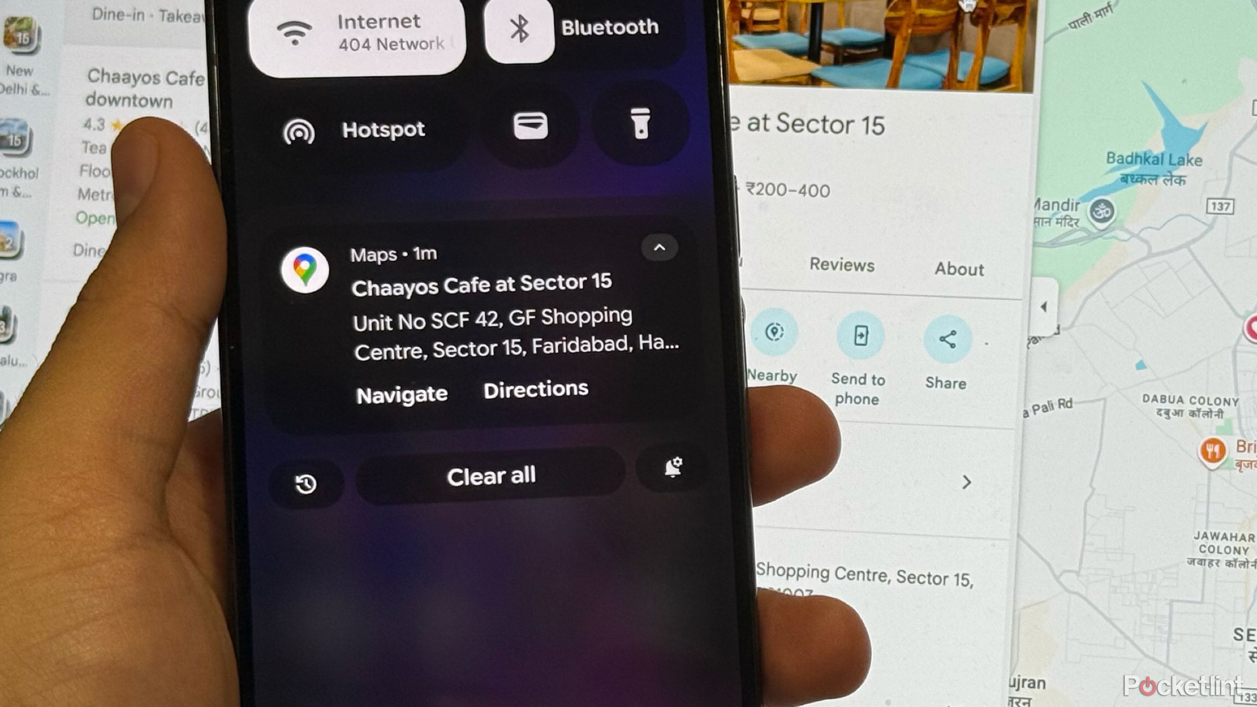 Send Google Maps listing to phone from laptop