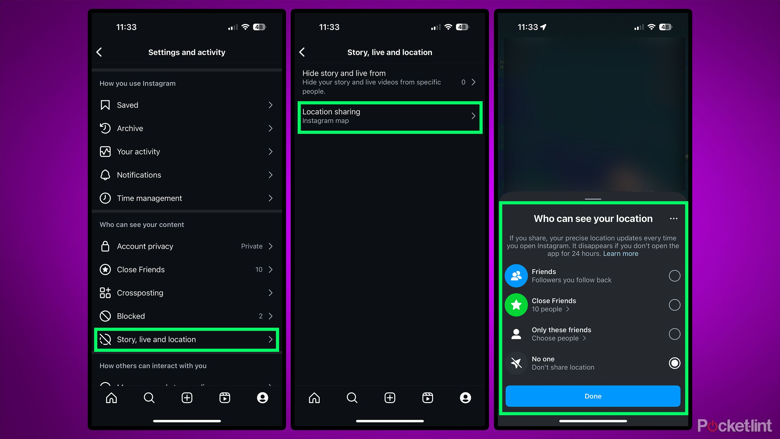 instagram-map-settings