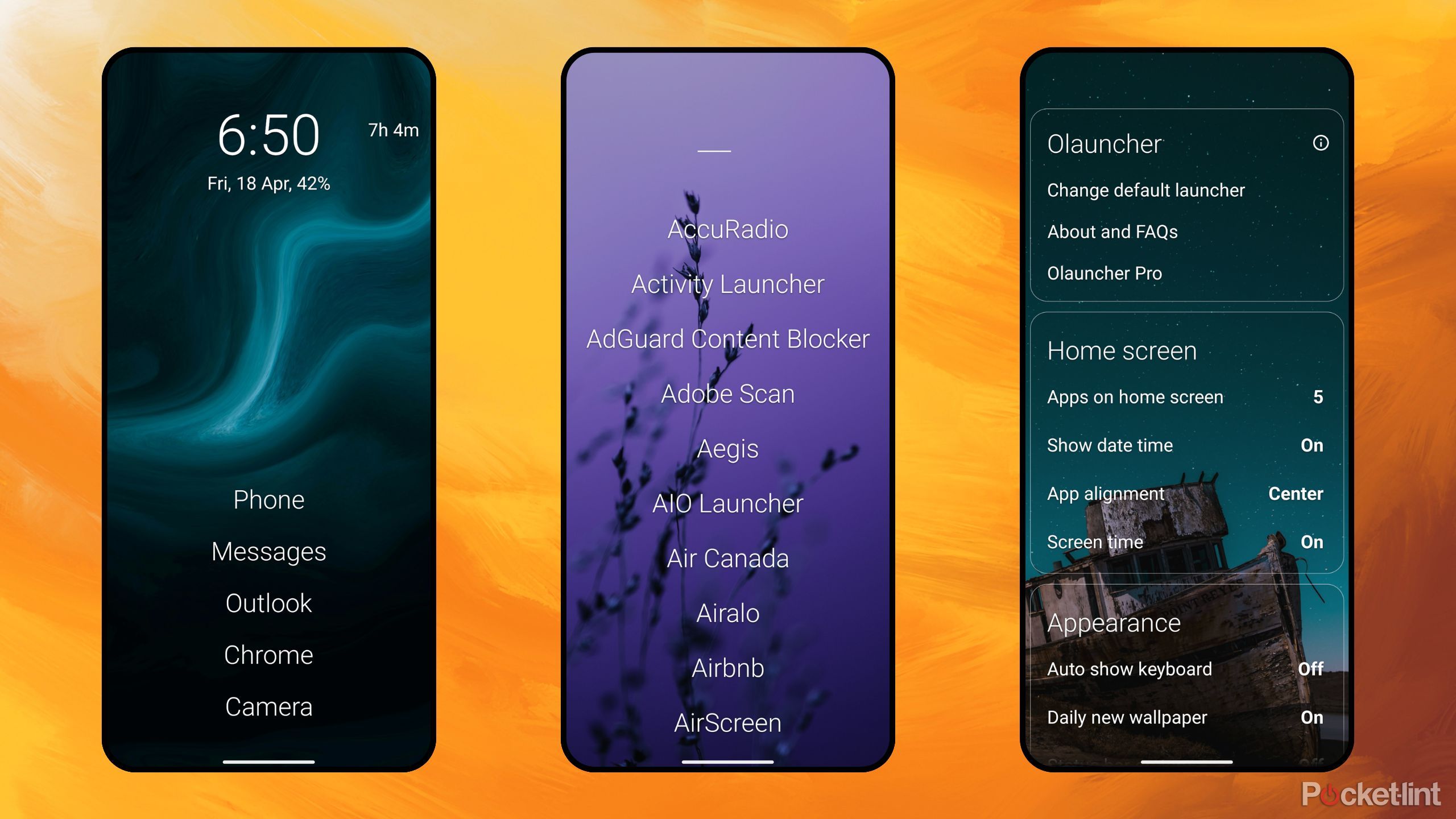 Olauncher screenshots