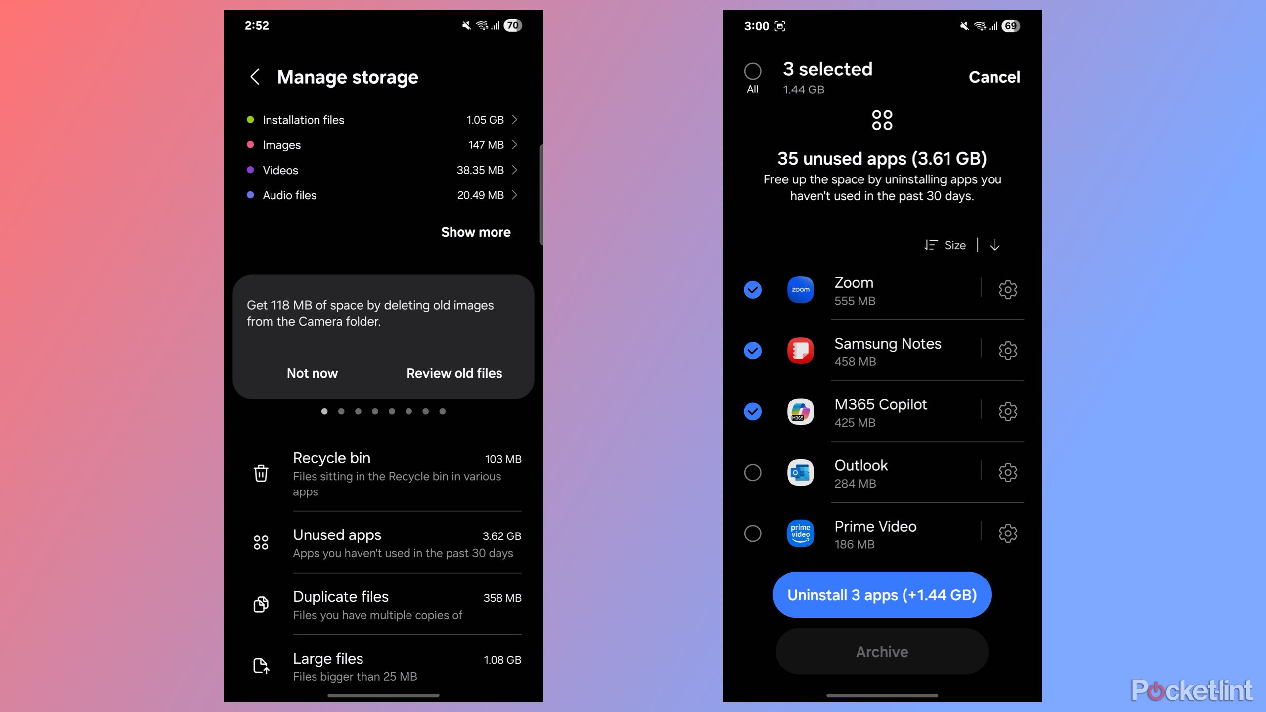 Uninstalling unsed apps on a Samsung Galaxy phone