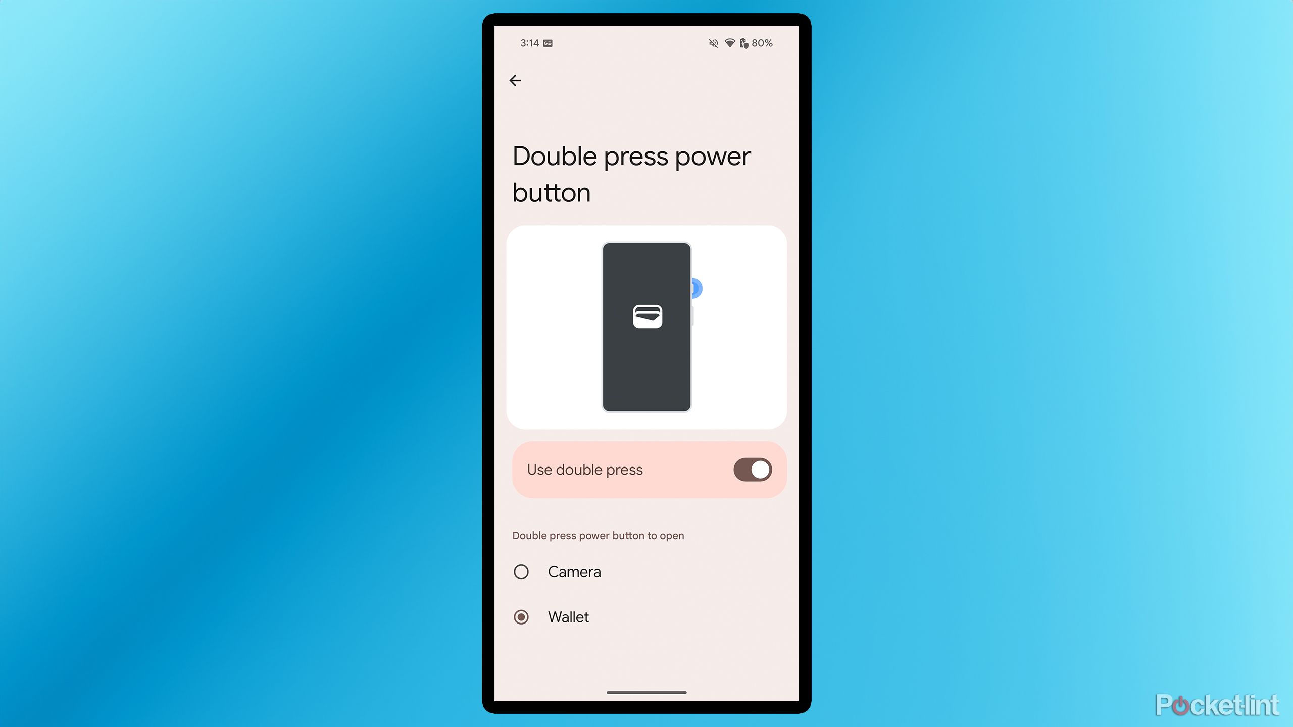 Android double press feature.