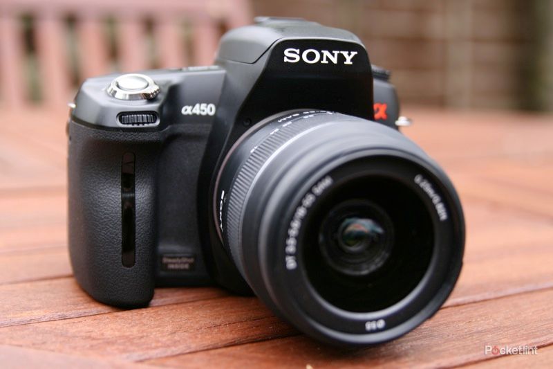 Teoría básica pulgar mendigo Sony Alpha 450 DSLR camera